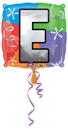 18" LETTER E QUAD BALLOON