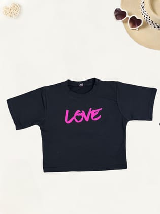 Girls Imported OverSize T-Shirt With Back Print [GT-421] [ 4-12 Years ]-5-6Y (Size - 26) / Imported