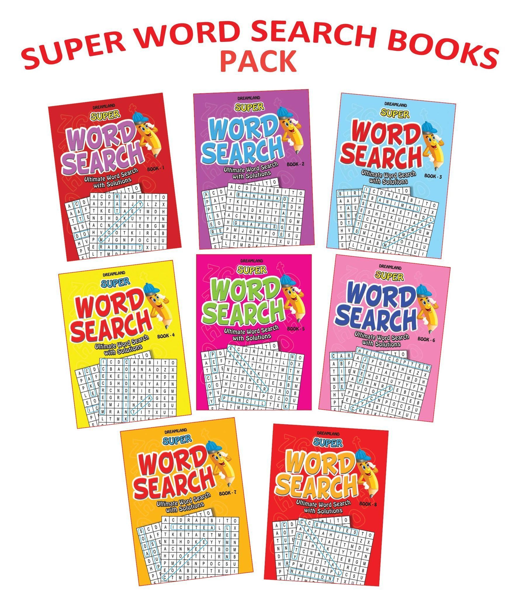 Super Word Search - 1-8 Pack (English, Paperb [Paperback] Dreamland Publications