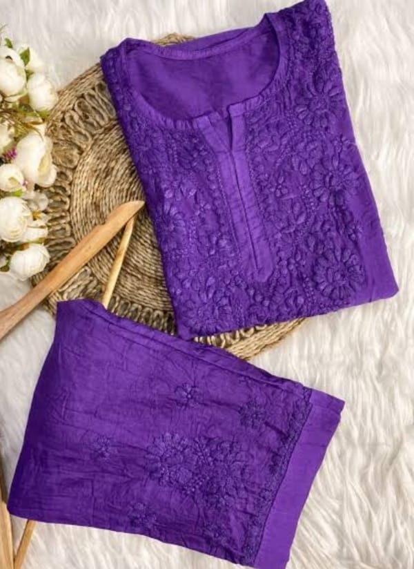 Lucknow Handwork Chikankari  Palazzo Set