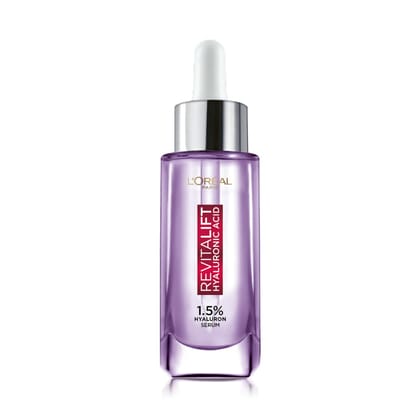 L'Oreal Paris Revitalift Serum, Hydrating and Plumping, Fast Efficacy Formula, Replumps Skin in 1H, Reduces Fine Lines, With 1.5% Micro-Epidermic Hyaluronic Acid, Validated by Dermatologists, 15ml L'Oreal Paris Revitalift Serum, Hydrating and Plumping, F