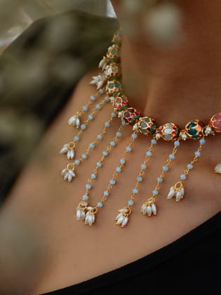 Jhanvi Multicolored Necklace-Multicolored