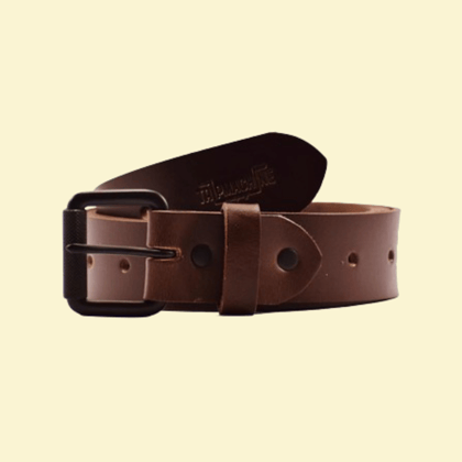belt - tobacco brown single pin-small (28-30) / in