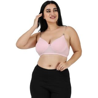 Women Pink  Light padded full coverage bra