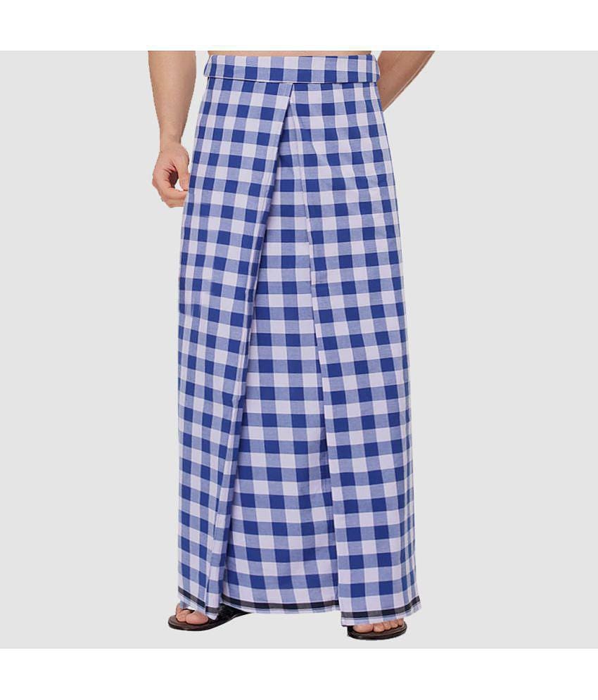 Feather Green - Multi Cotton Blend Mens Lungi ( Pack of 1 ) - None
