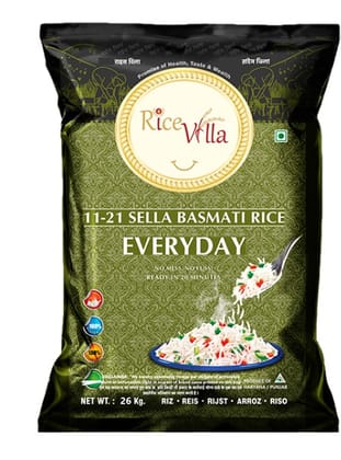 Rice Villa| Everyday| 26 kg| 1121 Sella| Basmati Rice Rice Villa| Everyday| 26 kg| 1121 Sella| Basmati Rice