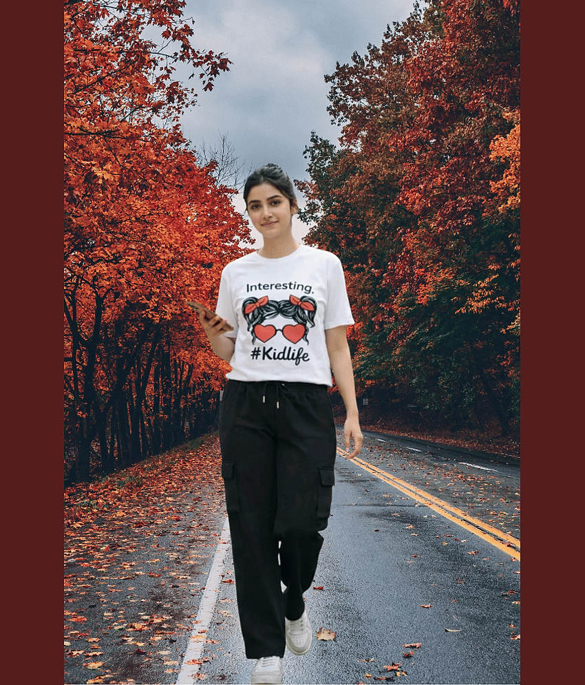 TarrenT HunT Pack of 1 Girls Cotton Blend T-shirt & Pants ( Black )