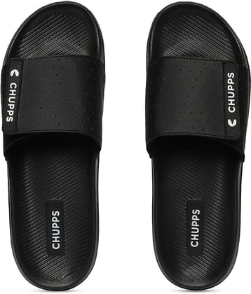 CHUPPS Black Men's Slide Flip Flop