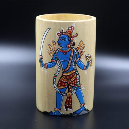 Wooden Pattachitra Pen / Pencil Stand Wooden Pattachitra Pen / Pencil Stand