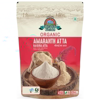 Health Fields Organic Amaranth Chaulai Millet Flour | Rajgiri Atta - 1.5Kg (3 Pack Of 500Gm Each)