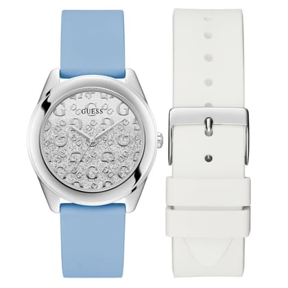 Guess Women 40 mm Silver Dial Analog Watch- U1416L2M-Silver