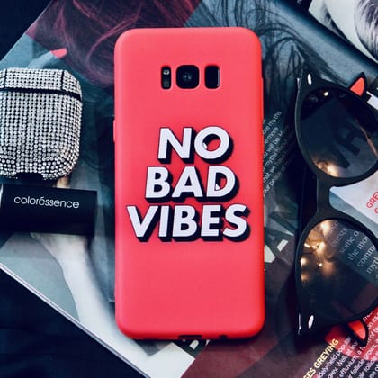 No Bad Vibes Silicone Soft Case-Samsung Galaxy S8 Plus