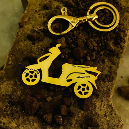 Honda Aviator Scooter Keychain-Gold