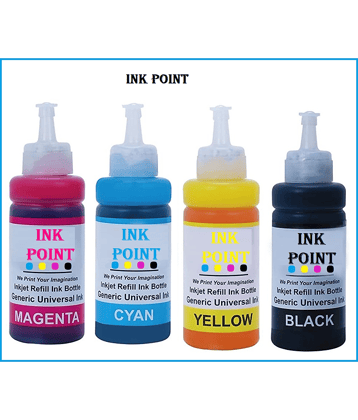 INK POINT Multicolor Four bottles Refill Kit for DeskJet 1115, 1118, 2135, 2138, 3635, 3636, 3638, 4675, 4678
