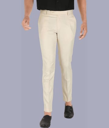 CLARE&CLARA Cream Slim Formal Trouser ( Pack of 1 )