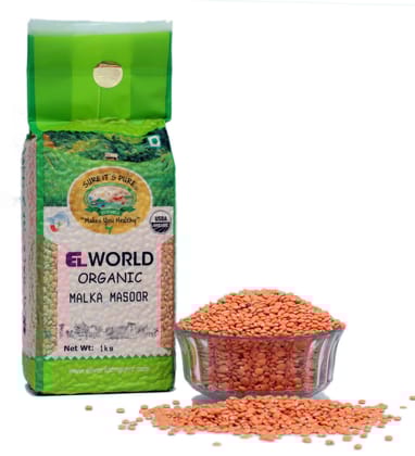 Elworld Agro & Organic Food Products Malka Masoor 500g