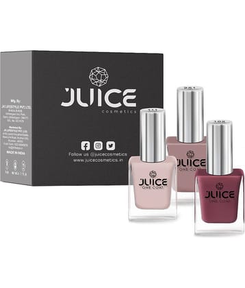 Juice - Nude Glossy Nail Polish ( Pack of 3 )