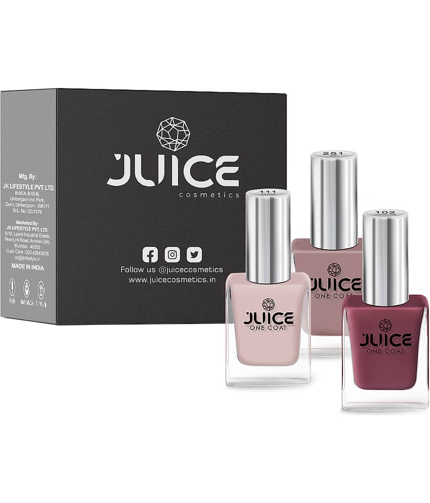 Juice - Nude Glossy Nail Polish ( Pack of 3 )