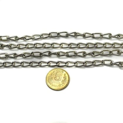 Metal Chain Silver 1 Mtr-Silver / Iron