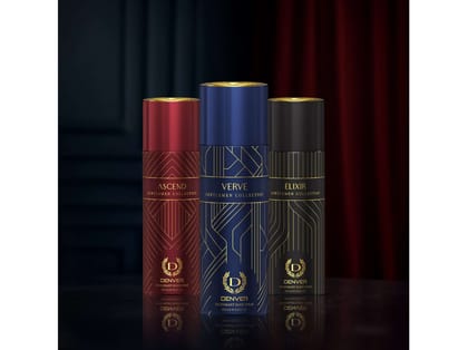 Denver Pack of 3 Gentlemen Deos (Ascend + Verve + Elixir) - 200ml Each