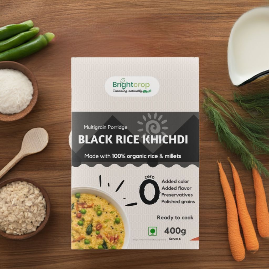 Black Rice Khichdi | Multigrain Porridge (400Gms Pack)