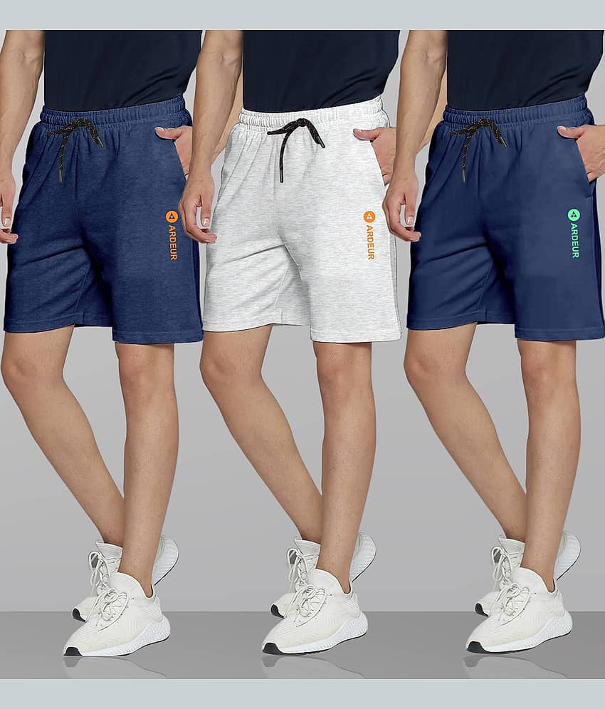Ardeur Multi Cotton Blend Men's Shorts ( Pack of 3 )