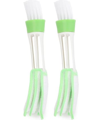 Mahek Accessories - Car Cleaning AC Window Brush Double Head Keyboard Clean Brush Multifunctional Auto Indoor Air-Condition Outlet Cleaning Tools for car accessories(Pack of 2)