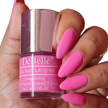 Debelle Gel Nail Polish Strawberry Souffle' (Bubblegum Pink Nail Paint)|Non Uv - Glossy Finish |Chip Resistant | Seaweed Enriched Formula| Long Lasting|Cruelty And Toxic Free| 8Ml Debelle Gel Nail Polish Strawberry Souffle' (Bubblegum Pink Nail Paint)|No