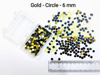 Gold Mirror Cutouts for Lippan Art - Circle Shape - 6mm - Select Your Quantity