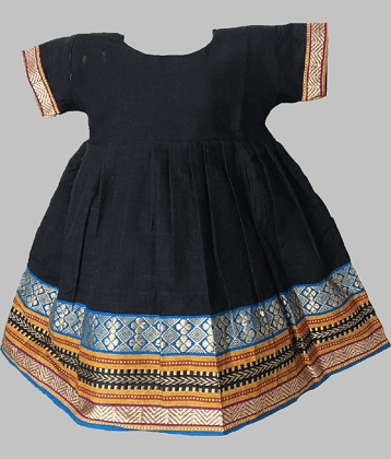 harshvardhanmart.com Cotton Frock For Girls ( Pack of 1 , Black )
