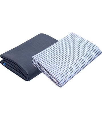 KUNDAN SULZ GWALIOR Multi Cotton Blend Unstitched Shirts & Trousers 1 Pant & 1 Shirt Pc For Men's