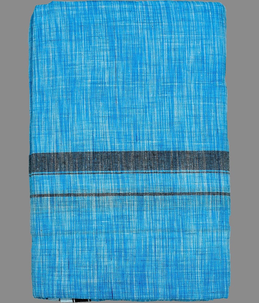 Shyam Handloom Cotton Men's Dhoti Blue ( Pack of 1 )