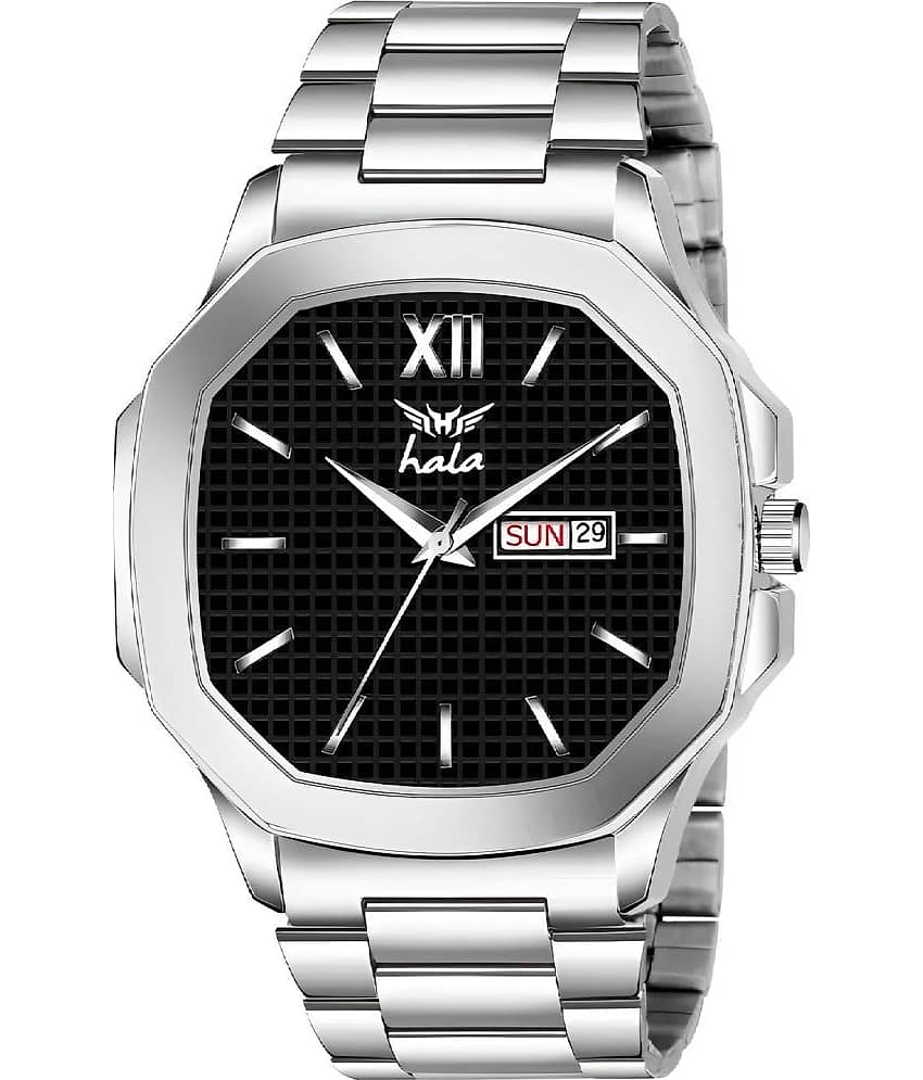 Hala Silver Stainless Steel Analog Men's Watch