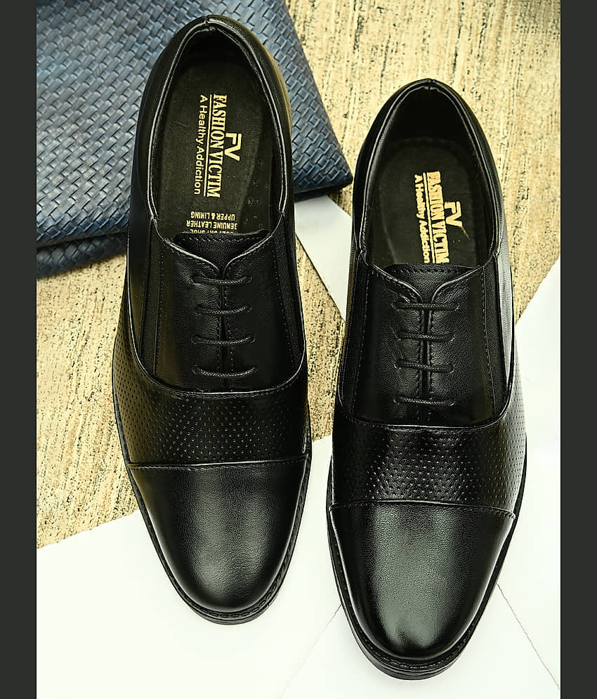 Fashion Victim Oxfords Genuine Leather Black Formal Shoes