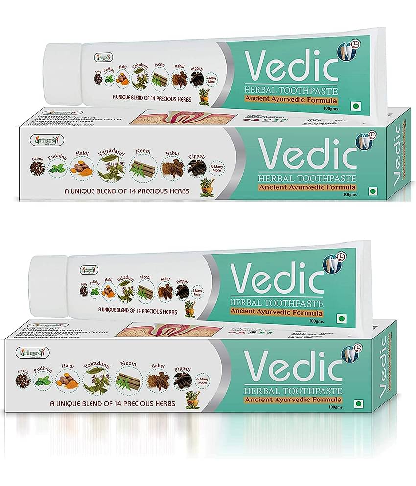 Ultra Pure - Vedic Mouth Freshener Toothpaste-Fluoride Free Toothpaste 100 gm Pack of 2