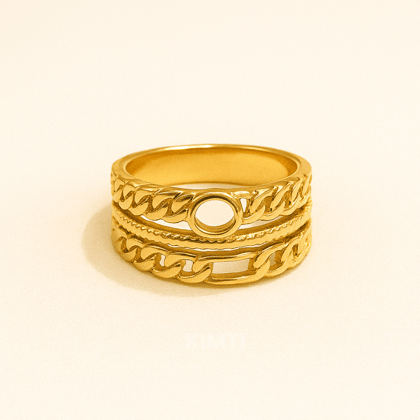 18k Gold Plated The Infirmity Stackable Ring