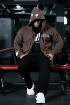 BULLFORCE ZIP HOODIE (CRATER BROWN)-S