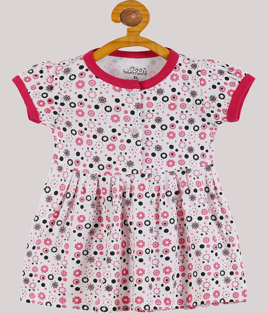 Babeezworld Pack of 1 Baby Girls Cotton Frock ( Pink )