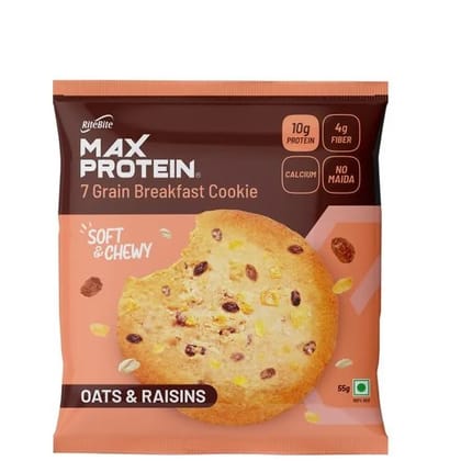 RiteBite Max Protein Cookies - Oats & Raisins 55 Gms