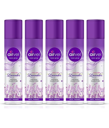Airvel Lavender Fragrance Room Spray Air Freshener for Home, Bathroom and Car 217ml ( Pack of 5 )