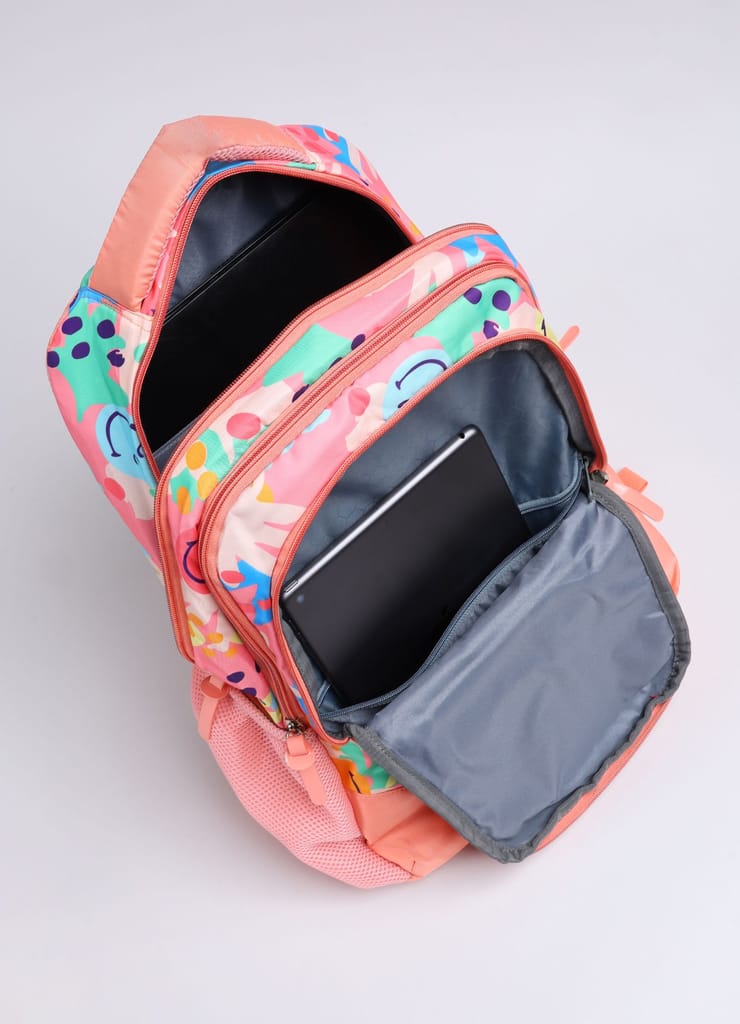 PB Pearlbags Polyester Water Resistant Casual Backpack With Laptop Sleeve For School For Boys and Girls