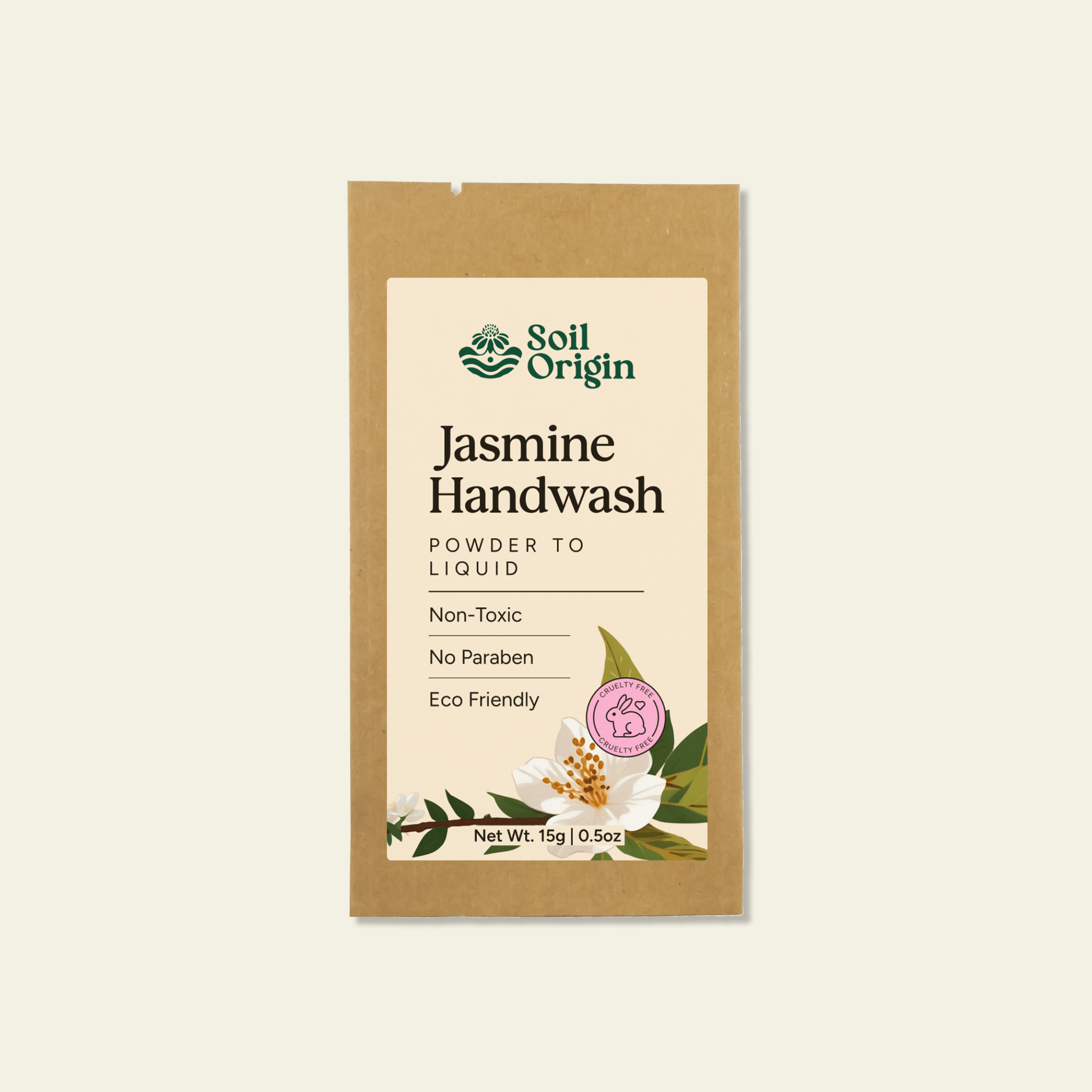 Powder to Liquid Handwash (Jasmine), Toxic Free, Makes 250 Ml