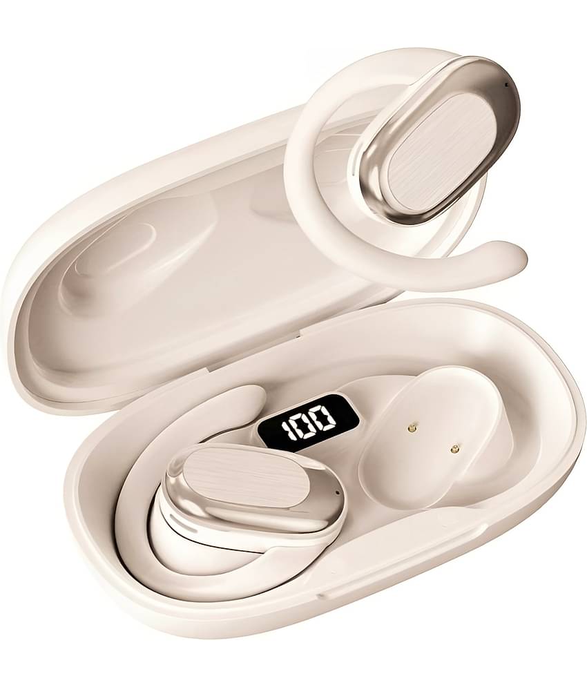 VERONIC S300 OWS Open Ear Wireless Earbuds with Display, ENC Mic for Crystal-Clear Calls, 60hr Playtime with Type-C Fast Charging, BT5.4 Gaming Bluetooth Earphones, Touch Control Sports Headphone.