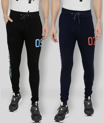 Ardeur - Multicolor Cotton Blend Men's Joggers ( Pack of 2 )