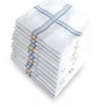 Soft Striped Cotton Handkerchiefs Set