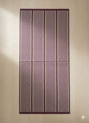 Natural Fiber Eco Friendly Yoga Mat by Sandhya Mat Unit Cotton and Madurkathi Blend 3 6 Square Feet