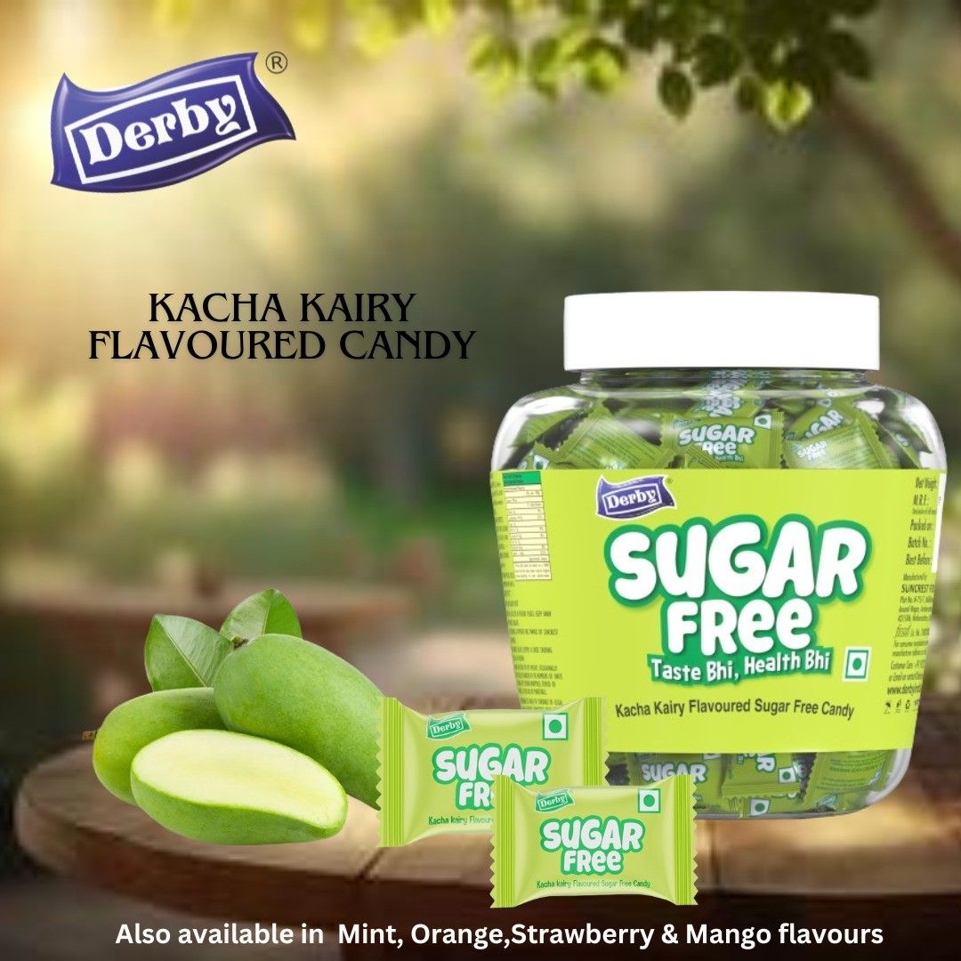 Derby Kacha Kairy Flavoured Sugar - Free Hard Candies Approx 115 Candies - 330g