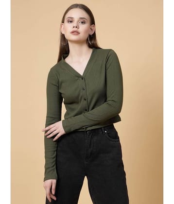 Rigo Women Striped Cotton Shirt ( Olive )