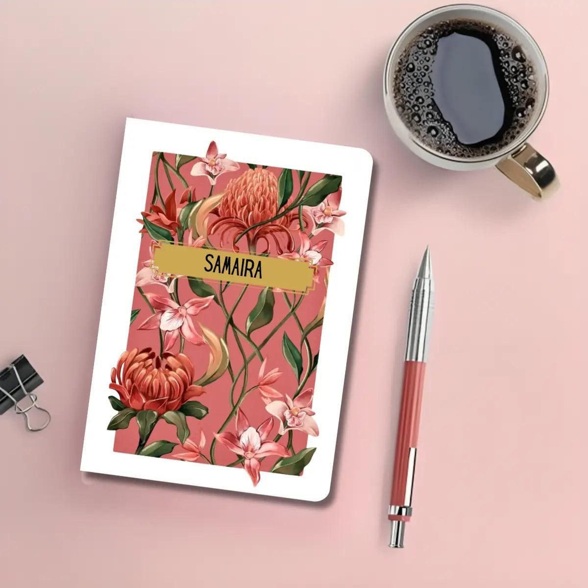 Personalised Notebook - A5 size - Bloom Journal-Soft Cover