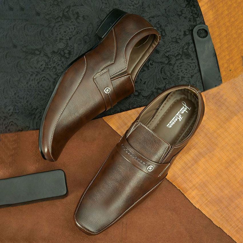John Karsun - Brown Mens Slip On Formal Shoes - None
